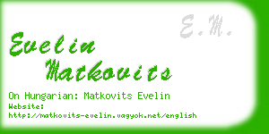 evelin matkovits business card